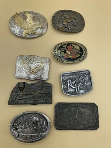Lote de 8 hebillas de cinturón vintage - Imagen 1 de 18