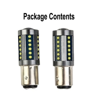 2x/ Set Super Bright 1157 BAY15D COB LED Xenon White Tail Stop Brake Light - Picture 1 of 24