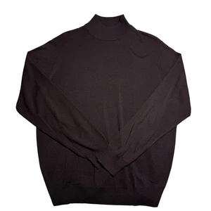 Suéter Jos A Bank Para Hombres 100% Seda Cuello Simulado Talla L Marrón Academia Clásico - Imagen 1 de 6