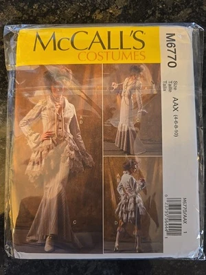 McCall's M6770 Historic Costume Jacket, Bustle/Capelet, Skirt & Pants SIZES 4-10 - Image 1 of 2