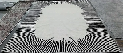 Alfombra MARFIL/NEGRO 8'-0" x 10'-0" defecto, precio reducido 1172789466 FTV129A-8 Foto 1 de 4