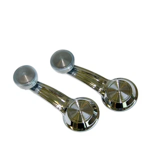 Window Regulator Handles Clear Knob Clip 1964-81 Chevelle Cutlass Grand Prix 2pc - Picture 1 of 9
