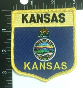 BESTICKTER KANSAS STATE FLAGGE SCHILD PATCH (FL-2) - Bild 1 von 4