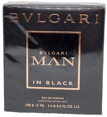 Bvlgari Man In Black Juego de Regalo de 2 Piezas para Hombres Eau de Parfum Spray 3.4 fl oz 0.5 OZ Foto 1 de 4