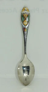 VINTAGE ENAMELLED STERLING SILVER SOUVENIR SPOON BMCo MONTREAL, CANADA - Picture 1 of 8