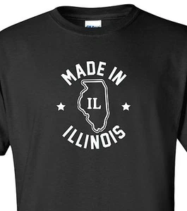 Camiseta "Hecha en Illinois" Tallas S-4XL Land Lincoln Prairie State Chicago Home - Imagen 1 de 7