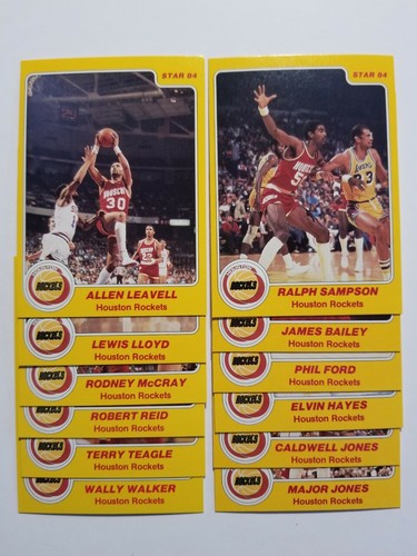 1983-84 Star HOUSTON ROCKETS complete team set (Ralph Sampson, Elvin ...