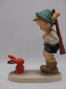 Vintage Hummel (Goebel) "Sensitive Hunter" #57/0 W. Germany Boy & Rabbit - Picture 1 of 8