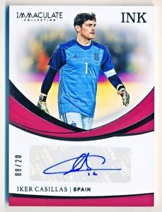 2018-19 Immaculate Iker Casillas INK Auto SP #I-IC (08/20)
