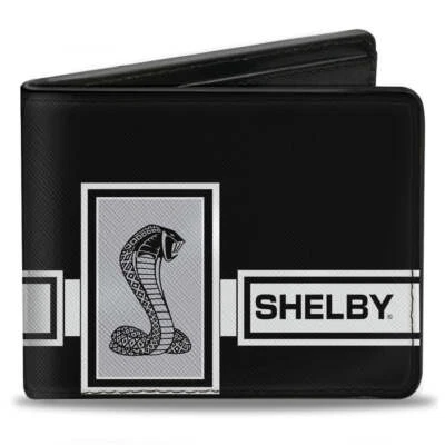 Ford Mustang Shelby GT 500 Black Premium Vegan Leather Wallet Official Licensed - Image 1 of 3