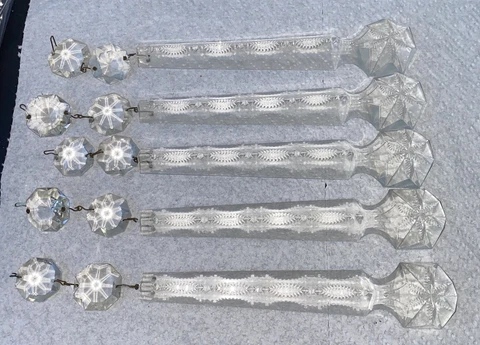 Lot #2-5 Chandelier Crystal Bar Pendant Lamp Drops Zipper/Star Pattern Clear Cover