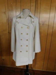 Vintage Jacket 1960's Canvas Rain Dbl Breasted Feels New No tag Waist 41" - Picture 1 of 7