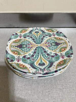 Cynthia Rowley Small Ceramic Plates Set Of 4 Paisley 6” Foto 1 de 4
