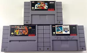 SNES, SUPER HIGH IMPACT-BLOCKBUSTER, SUPER WRESTLE MANIA, MLBPA BASEBALL CB - Picture 1 of 6