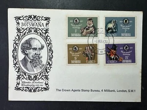 Botswana FDC Stamps Charles Dickens Centenary 1870-1970 - Picture 1 of 2