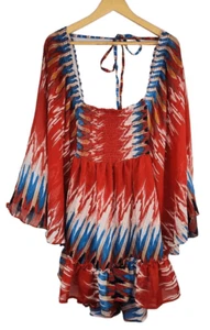 Erica Brooke Collection Women's Plus Smocked Boho Top Size 22 - Picture 1 of 6