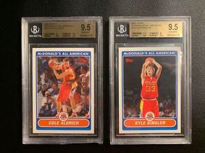 2007 TOPPS MCDONALDS COLE ALDRICH Kyle singler ROOKIE BGS 9.5 GEM MT ROOKIE CARD