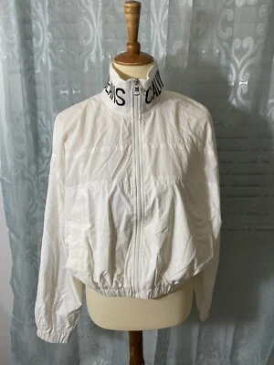 |L| Cortavientos para mujer Calvin Klein cuello tortuga recortado nuevo con etiquetas unisex Foto 1 de 4