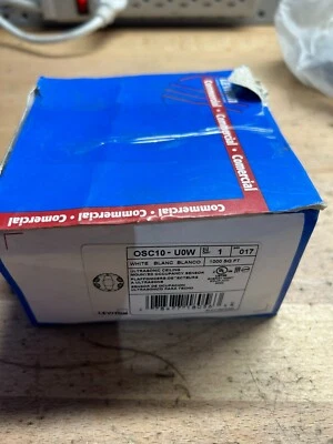 Leviton OSC10-U0W Occupancy Sensor, Ultrasonic, Ceiling Mount, 1000SF, White-NEW - Image 1 of 2