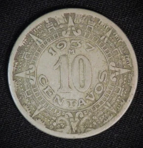 México 1937 10 Centavos ¡FECHA CLAVE! M1 - Imagen 1 de 2