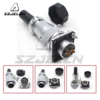 WEIPU WS20 2~12Pin Waterproof Aviation Connector Plug Socket,LED Ligh Power Plug - Image 1 of 4