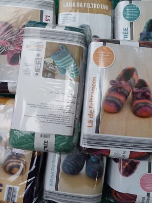 Filzwolle Uni oder Bunt 200g inc Nadeln Gründl Wolle - (44,50€/1kg) viele Farben - Bild 1 von 4