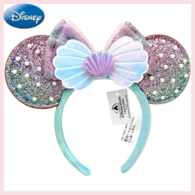 Disney Parks The Little Mermaid Ariel Pearl Shell Headband Minnie Ears Kid Adult - Image 1 of 4