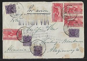 MEXICO TO GERMANY AIR MAIL HIGH FRANKING COVER 1933