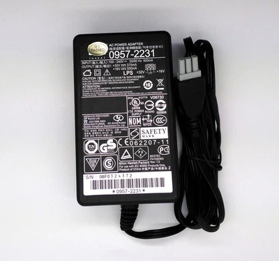 Power Adapter Charger For HP 0957-2231 Photosmart D2568 D3538 C4288 F2188 F2288 - Image 1 of 3