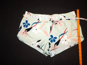 Womens Sisstrevolution swim trunks Aqua Hawaiin small Floral Multicolor - Picture 1 of 8