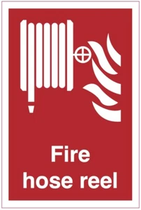 FEUERWEHR SCHLAUCHTROMMEL Arbeitsschutz Vinyl Aufkleber 136 x 202 mm - Bild 1 von 1