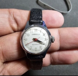 Vintage Caravelle By Bulova M6 Ladies Mechanical Wind Watch Silver Tone Working - Picture 1 of 9