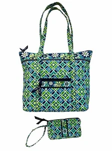 Vera Bradley Everyday Bolso de Mano Monedero y Muñequera Conjunto Daisy Daisy Retirado 2008 - Imagen 1 de 10