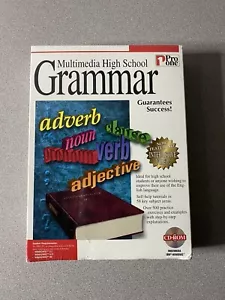 Multimedia High School Grammar (PC 1995 Pro One 2 Disc) Vintage Windows Software - Picture 1 of 4