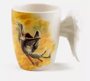 Angel Wings Ceramic Shaped Handle Mug with Decal - Brand New & Boxed - Picture 1 of 3