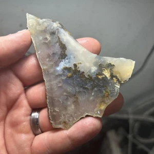 Rough Slab Unknown Plume Agate Thick Lapidary Cabbing Stone Mineral Society - Picture 1 of 9