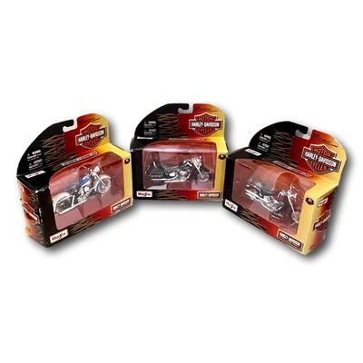 Maisto Harley Davidson Motocicletas Diecast Lote 3 1/18 Serie 27 2010 Nuevo Foto 1 de 4