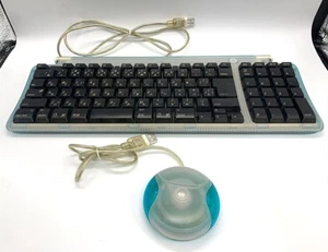 Apple iMac G3 Grape USB Keyboard & Mouse Puck Set - M2452 M4848 - Tested - Picture 1 of 18