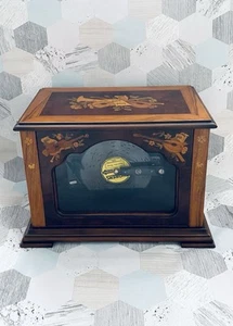 Vintage Thorens Music Box - Switzerland - Rare Design Box With 10 Music Discs - Picture 1 of 22