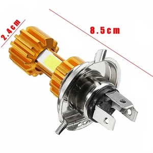 H4 Motorcycle 10W LED 3 COB Motorcycle Headlight Bulb 500LM Hi/Lo Beam Li;yg - Picture 1 of 10