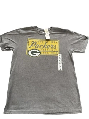 Camiseta TEAM APPAREL Gris Suave Anillo Hilado Green Bay Packers NFL Logo Para Hombre’s L Nueva Con Etiquetas Foto 1 de 4