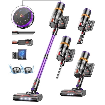 Cordless Vacuum Cleaner 45Kpa 550W Stick for Carpet Floor Pet w/ Smart Display - Image 1 of 4