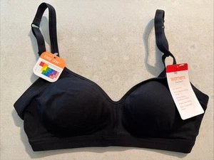 Warners BH Damen schwarz kabellos leicht gefüttert Easy Does It RM3911A Größe XS Neu mit Etikett - Bild 1 von 4