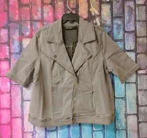 Giacca denim donna DG2 manica corta full zip taglia US XL - Foto 1 di 7