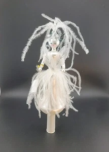 VTG RARE Soffieria De Carlini~Italy~Snow Princess~Tree Topper~Hand Blown&Painted - Picture 1 of 13