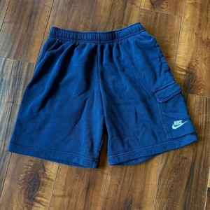 Nike Sportswear Club Fleece Cargo Felpa Pantaloncini Uomo Blu Medio 9" Cuciture Interne CZ9956 - Foto 1 di 7