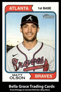 2023 Topps Heritage Matt Olson #OB-MO Atlanta Braves MLB Baseball - Picture 1 of 2