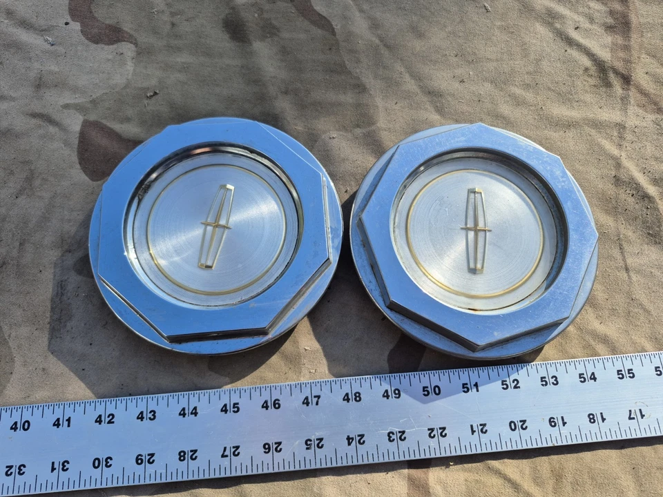 (2) Lincoln Town Car Continental 1982-1990 cromo tapa central tuerca hexagonal centro  Foto 1 de 4