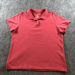 Camisa Polo LL Bean Mujer Grande Rosa Calce Relajado Manga Corta Algodón Clásica - Imagen 1 de 6