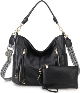 Borsa Donna Borse a Tracolla Borse a Mano Hobo Bauletto in Pelle PU Impermeabile - Foto 1 di 12